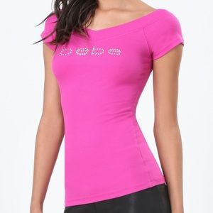 BEBE V NECK TOP